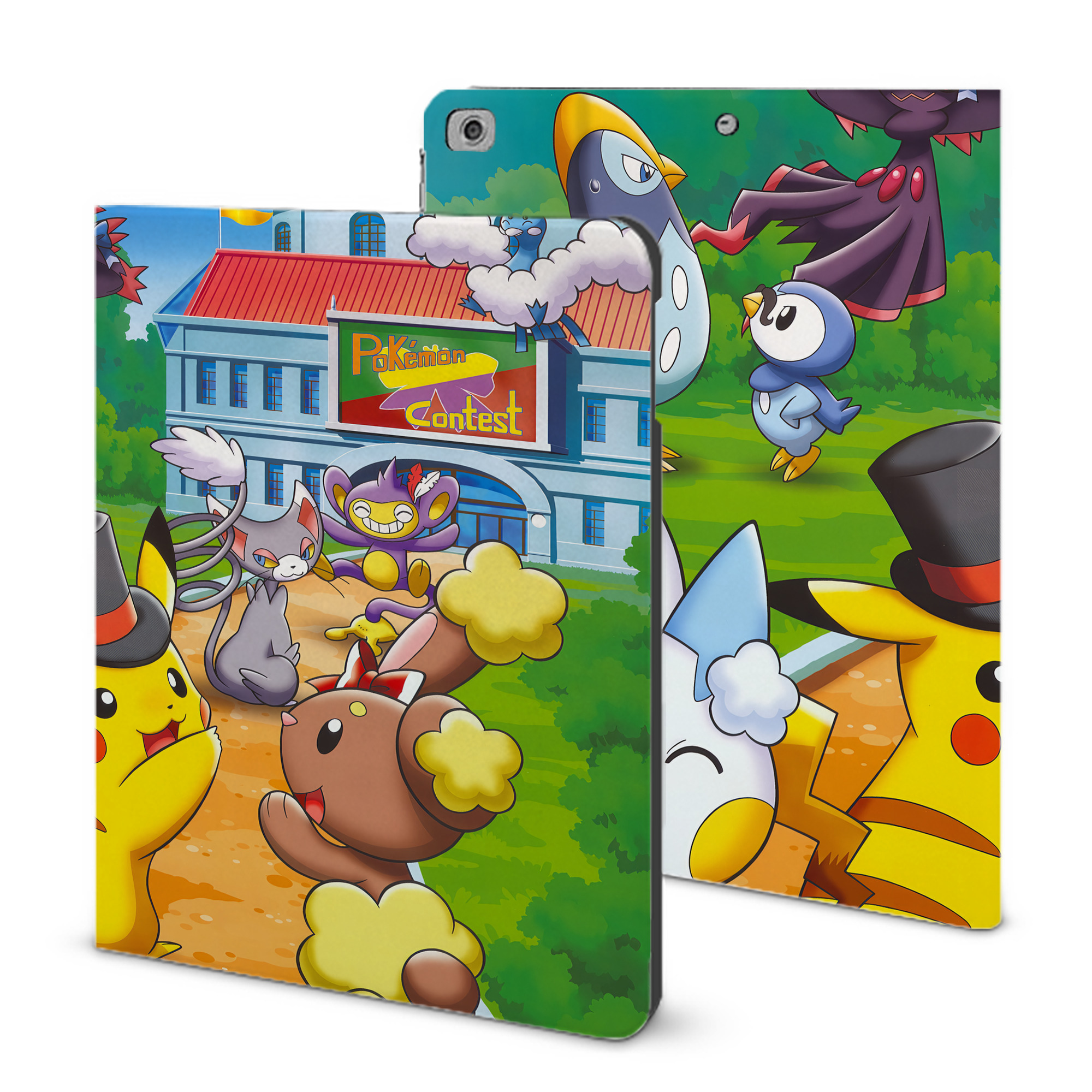 （画像用） ポケットモンスター Pokémon IPad ケース ブック型 PUレザー TPU 耐衝撃 軽量 薄型 ペン収納なし 全面保護 IPad 各モデル対応